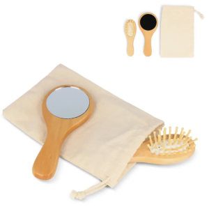 Bamboe borstel & spiegel set