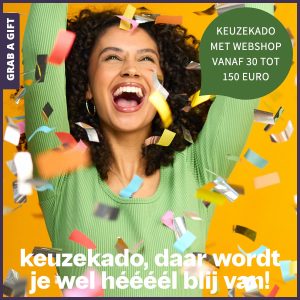 Keuzekado met webshop van 30 tot 150 euro