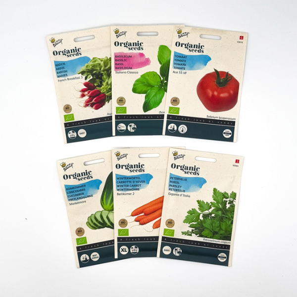 Zadenpakket kruiden en moestuin- biologisch 1