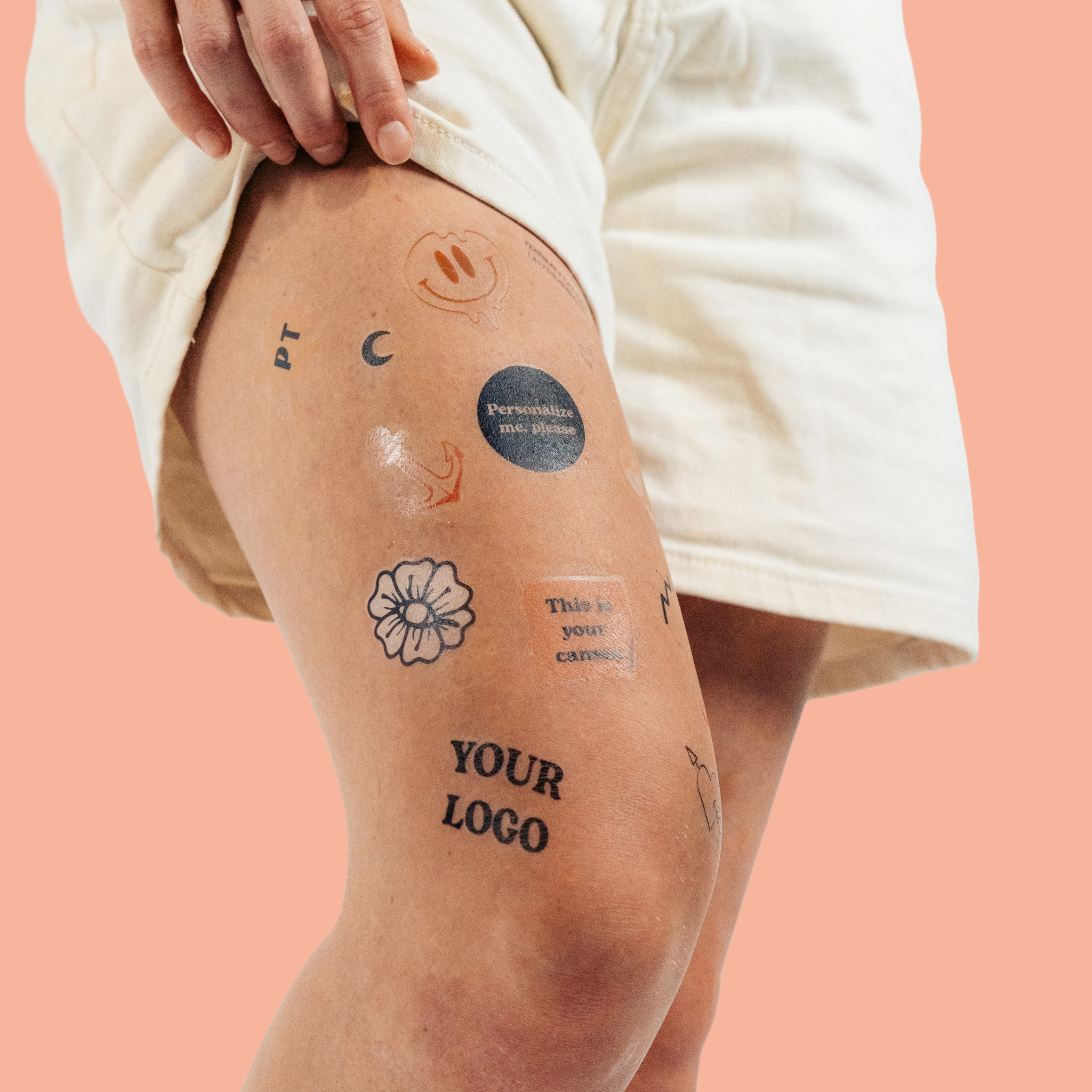 gekleurde tijdelijke plaktattoos