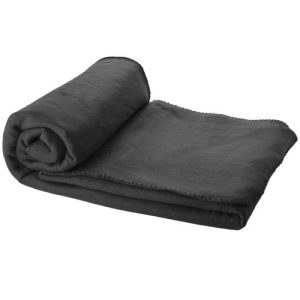 Huggy fleece plaid blanket with carry pouch 150x120 cm